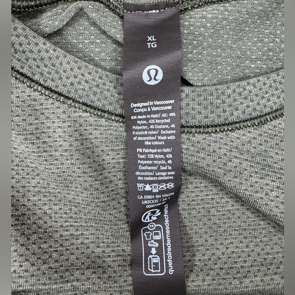 lululemon Metal Vent Olive Short Sleeve Tee - Picture 3 of 8